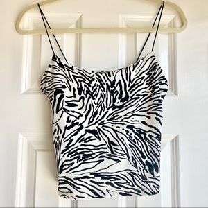 NWOT Leith Sexy Camisole Zebra Tank